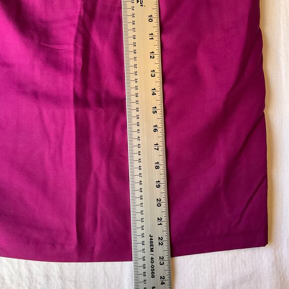 David Hollis Women Silk Pencil Skirt size 10 US Knee Length Solid Purple - Picture 4 of 7